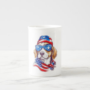 4. Juli Hund Sublimation-66361 Porzellantasse