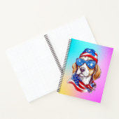 4. Juli Hund Sublimation-66361 Runde Uhr Notizblock (Innenseite)