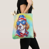 4. Juli Hund Sublimation-66361 Tasche (Von Nahem)
