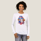 4. Juli Hund Sublimation-66361 Tri-Blend Shirt (Vorderseite voll)