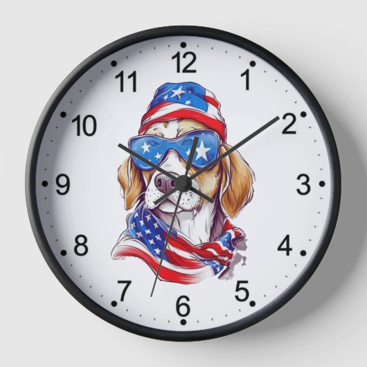 4. Juli Hund Sublimation-66361 Uhr (Vorderseite)