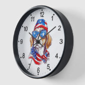 4. Juli Hund Sublimation-66361 Uhr (Winkel)