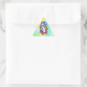 4. Juli Hund Sublimation Dreieckiger Aufkleber (Tasche)