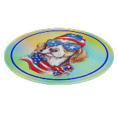 4. Juli Hund Sublimation Schneidebrett (Ecke)