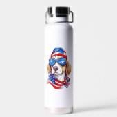 4. Juli Hund Sublimation Trinkflasche (Rückseite)