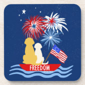 4. Juli Hunde Annapolis Boat Untersetzer Set von 6 (Vorderseite)