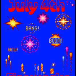 4. Juli in Pixel T-Shirt