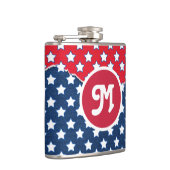 4. Juli Independence Day Monogramm Flachmann (Rechts)