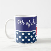 4. Juli Independence Day Monogramm Kaffeetasse (Links)
