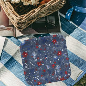 4. Juli, Independence Patriotic Red White Blue Pappteller