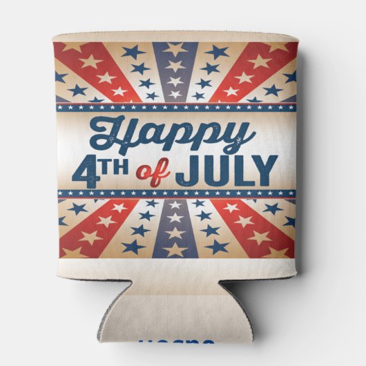 4. Juli Individuelle Name unten Dosenkühler (Rückseite)