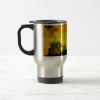 4. Juli Iwo Jima God Bless America Aluminium Tasse