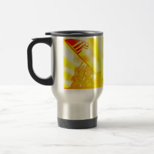 4. Juli Iwo Jima God Bless America Aluminium Tasse