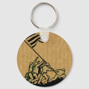 4. Juli Iwo Jima God Bless America Key Chain Schlüsselanhänger