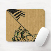 4. Juli Iwo Jima God Bless America Mouse Pad Mousepad (Mit Mouse)