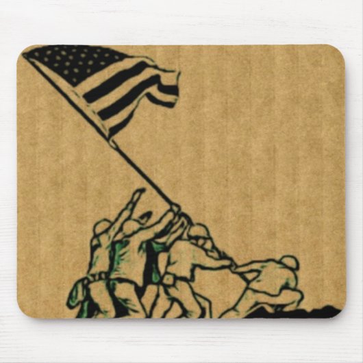 4. Juli Iwo Jima God Bless America Mouse Pad Mousepad (Vorne)