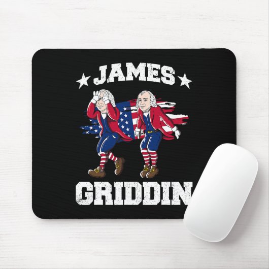 4. Juli James Madison Griddy James Griddin 1 Mousepad (Mit Mouse)