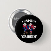 4. Juli James Madison Griddy James Griddin Button (Vorne & Hinten)