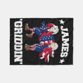 4. Juli James Madison Griddy James Griddin Fleecedecke (Vorderseite (Horizontal))