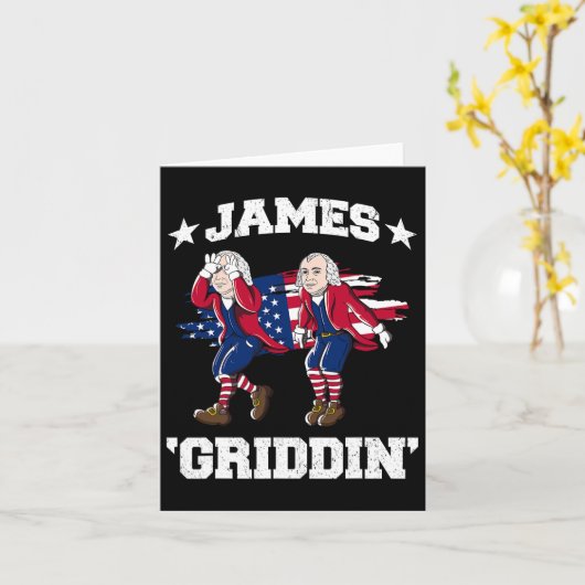 4. Juli James Madison Griddy James Griddin Karte (Gelbe Blume)