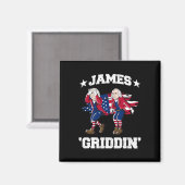 4. Juli James Madison Griddy James Griddin Magnet (Vorderseite/Rückseite)