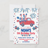 4. Juli JEDES ALTER Geburtstagsfeier Einladung (Vorderseite)