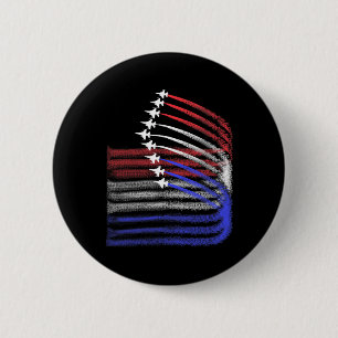 4. Juli Jet American Flag Patriotic USA für mich Button