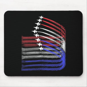 4. Juli Jet American Flag Patriotic USA für mich Mousepad