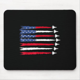 4. Juli Jet Amerikanische Flagge Patriotisch Usa F Mousepad