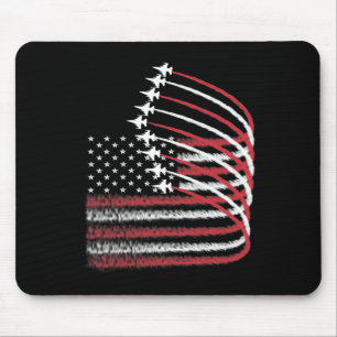 4. Juli Jet Amerikanische Flagge Patriotisches USA Mousepad