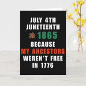 4. Juli Juneteenth Ahnenfreiheit Karte (Gelbe Blume)