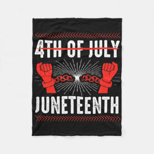 4. Juli Juneteenth Unabhängigkeitstag Schwarz Fleecedecke