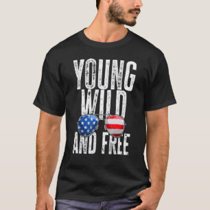 4. Juli Junge wilde und freie Sonnenbrille Patriot T-Shirt