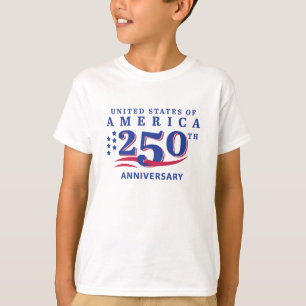 4. Juli Junior Golfer USA 250. Jahrestag T-Shirt