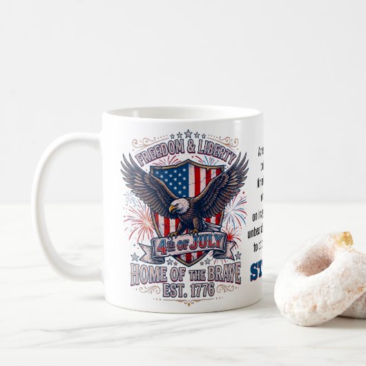 4. Juli Kaffeetasse (Mit Donut)