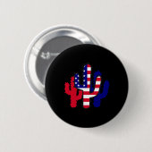 4. Juli Kaktus Serape Frauen Männer Button (Vorne & Hinten)