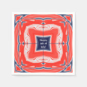4. Juli Kaleidoskop Red White Blue Serviette (Vorderseite)