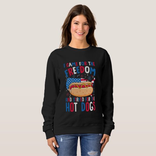 4. Juli kam ich für die Freedom USA Funny Ameri Sweatshirt (Vorne ganz)