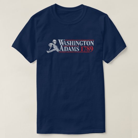 4. Juli Kampagnen-T - Shirt Washingtons Adams (Design vorne)