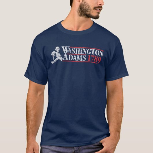 4. Juli Kampagnen-T - Shirt Washingtons Adams (Vorderseite)