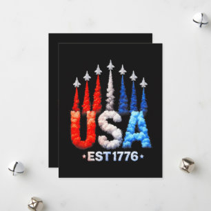 4. Juli-Kampfjets USA Patriotisch Feiertagskarte