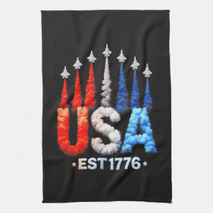 4. Juli-Kampfjets USA Patriotisch Geschirrtuch
