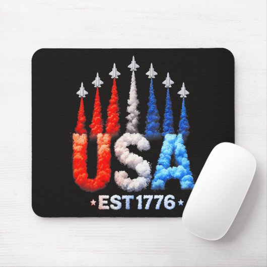 4. Juli-Kampfjets USA Patriotisch Mousepad (Mit Mouse)