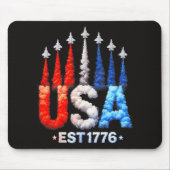 4. Juli-Kampfjets USA Patriotisch Mousepad (Vorne)