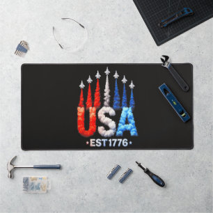 4. Juli-Kampfjets USA Patriotisch Schreibtischunterlage