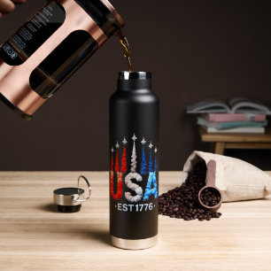4. Juli-Kampfjets USA Patriotisch Trinkflasche
