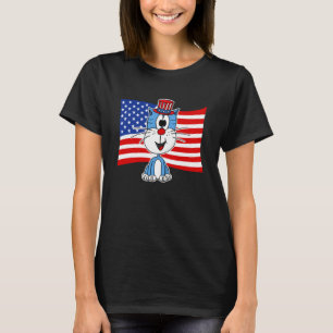 4. Juli Katze Amerikanische Flagge, Unabhängigkeit T-Shirt