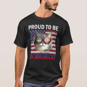4. Juli Katze Amerikanische Flaggenbrille 1 T-Shirt