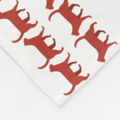 4. Juli Katzenflagge Rot Weiß und Blau Fleecedecke (Ecke)