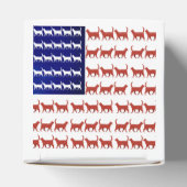 4. Juli Katzenflagge Rot Weiß und Blau Geschenkschachtel (Oben)